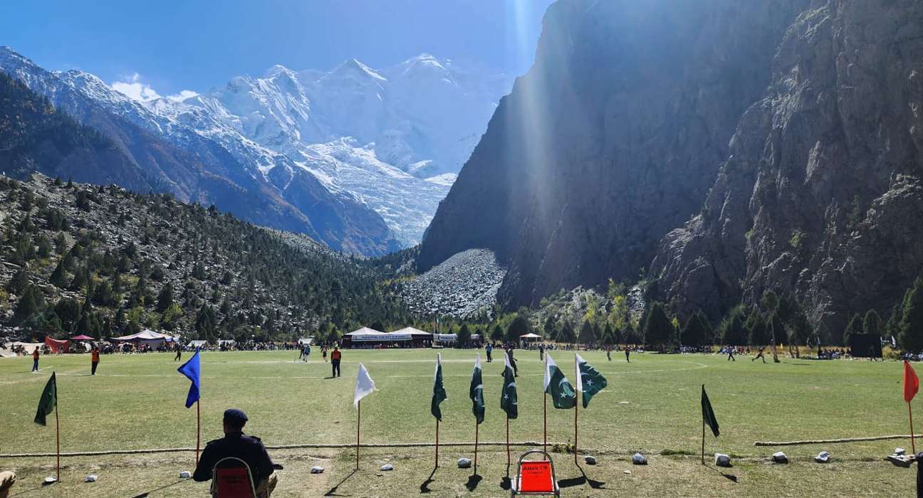 World's Highest Natural Cricket Stadium in Nagar, Gilgit-Baltistan, Pakistan